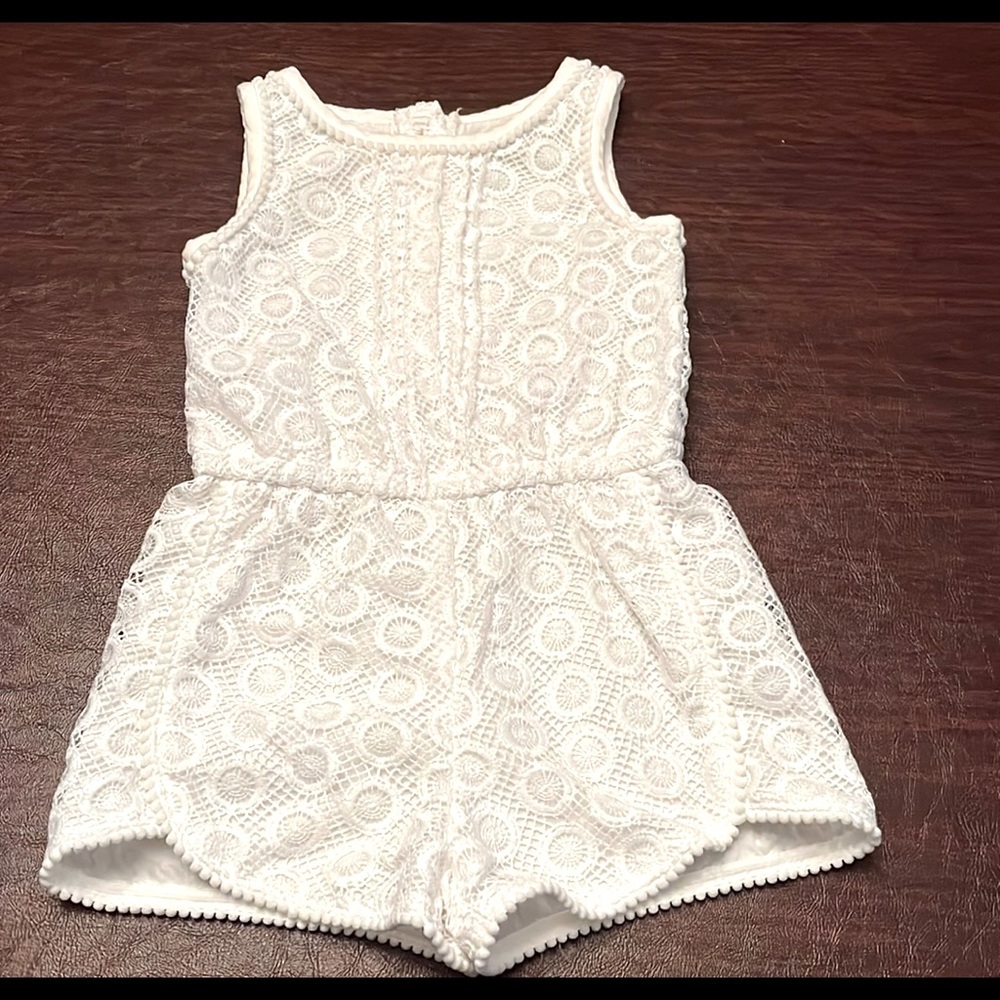 Toddler Girl Eyelet Lace Romper